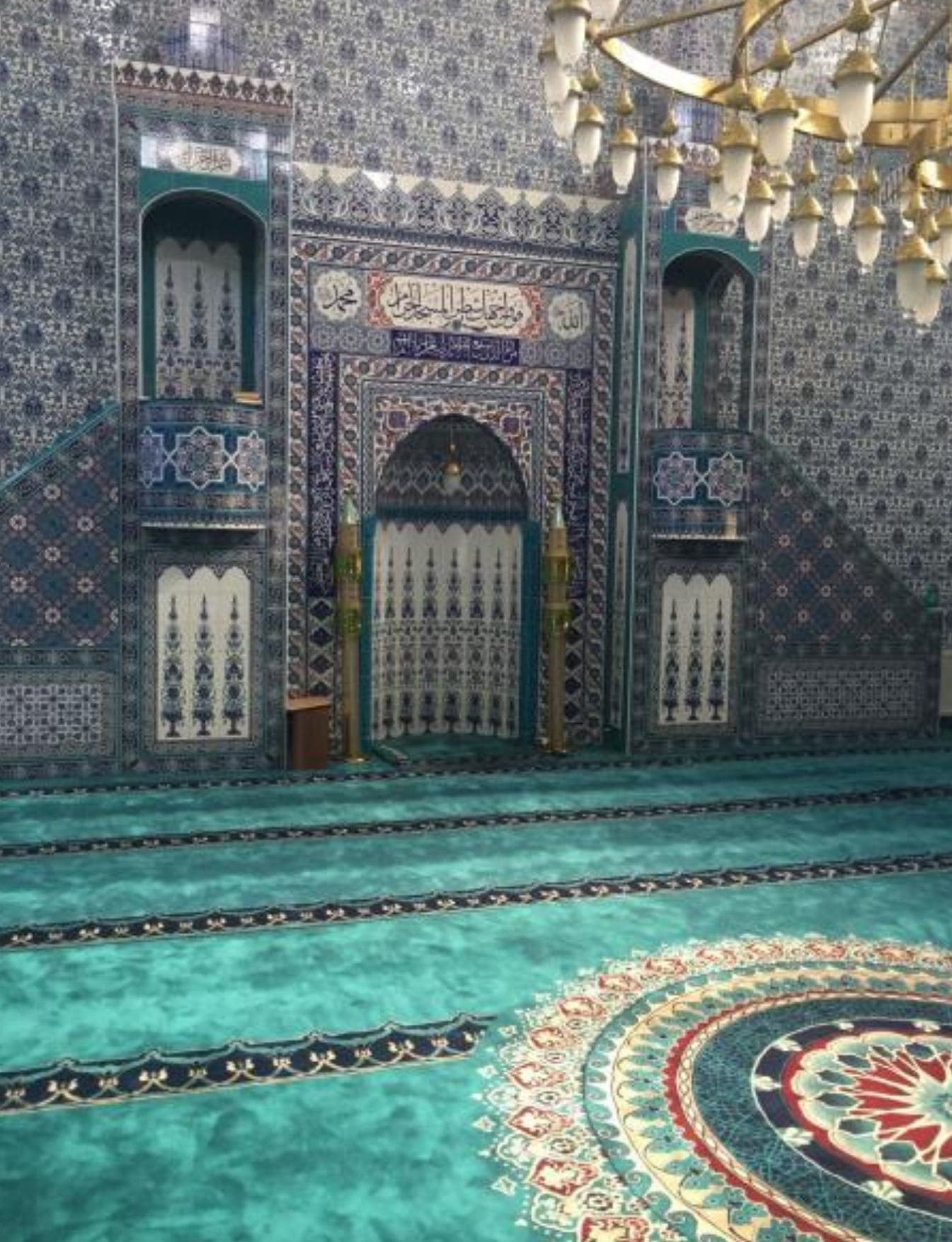 Cami Mihrap Minber Kürsü - 11, Mihrap Minber Kürsü Osmanlı Desenli, Kütahya Cami Çinileri