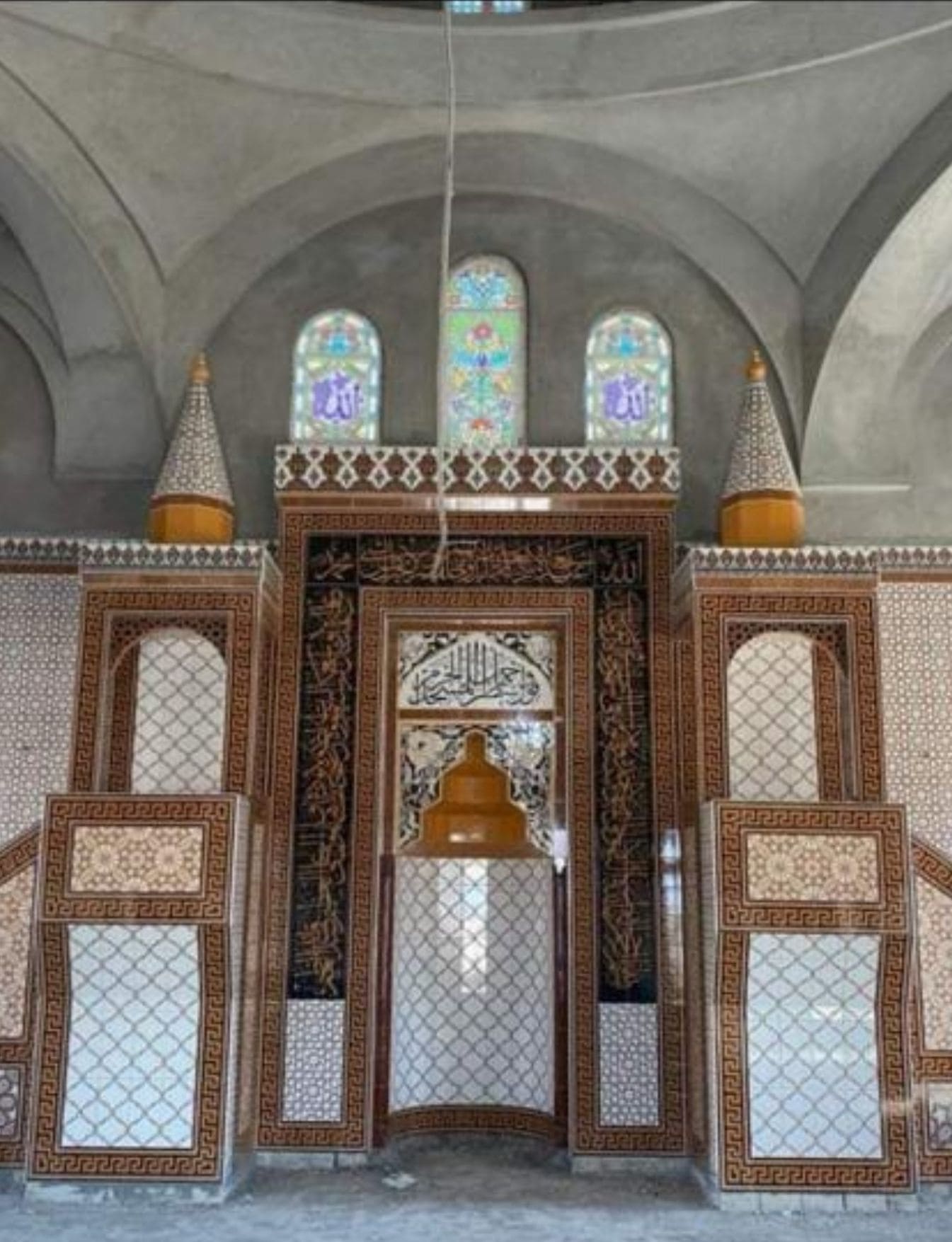 Cami Mihrap Minber Kürsü - 36, Mescit Mihrap Minber Modelleri, Kütahya Cami Çinileri