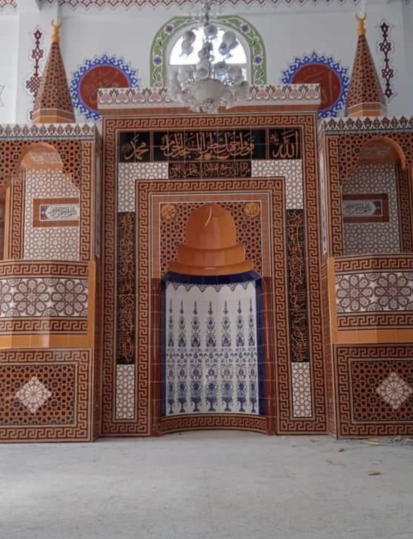 Cami Mihrap Minber Kürsü - 41, Çini Mihrap Minber Modelleri, Kütahya Cami Çinileri