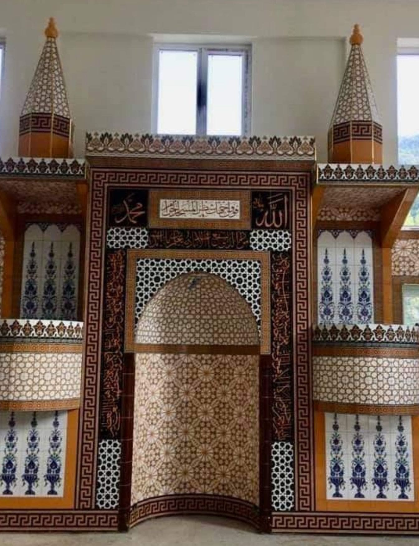 Cami Mihrap Minber Kürsü - 42, Çini Mihrap Minber Kürsü, Kütahya Cami Çinileri