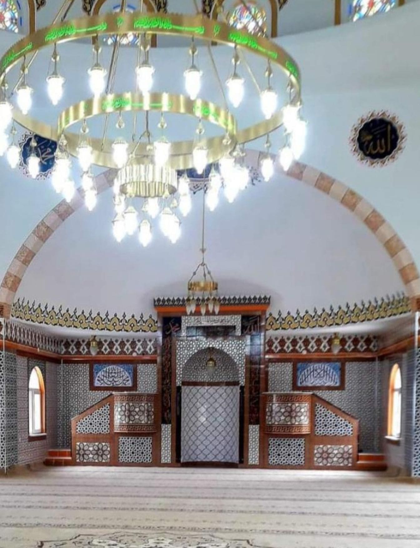 Cami Mihrap Minber Kürsü - 43, Minber Mihrap Ahşap Çinisi, Kütahya Cami Çinileri