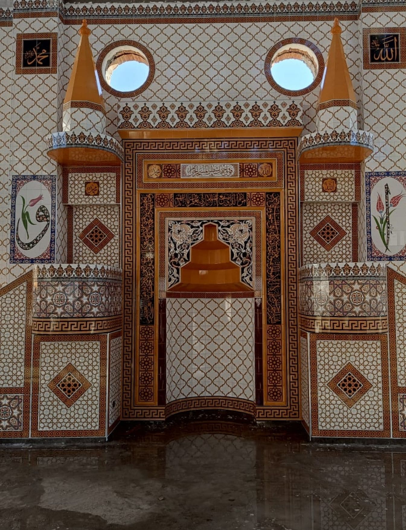 Cami Mihrap Minber Kürsü - 05, Mihrap Minber Modelleri Fiyatları, Kütahya Cami Çinileri