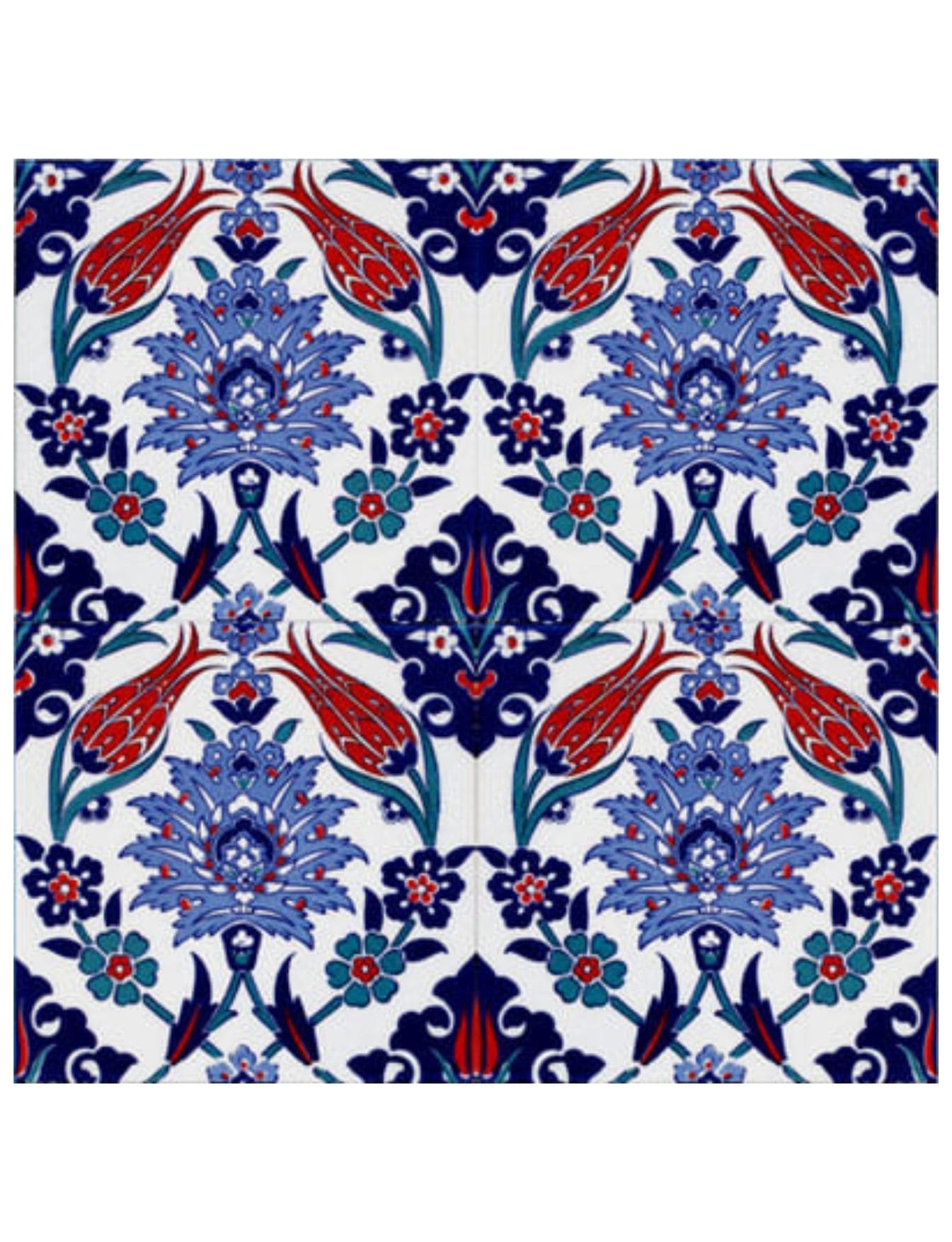 Cami Çinileri 20x20 - 16, Cami Fayansları, Kütahya Cami Çinileri