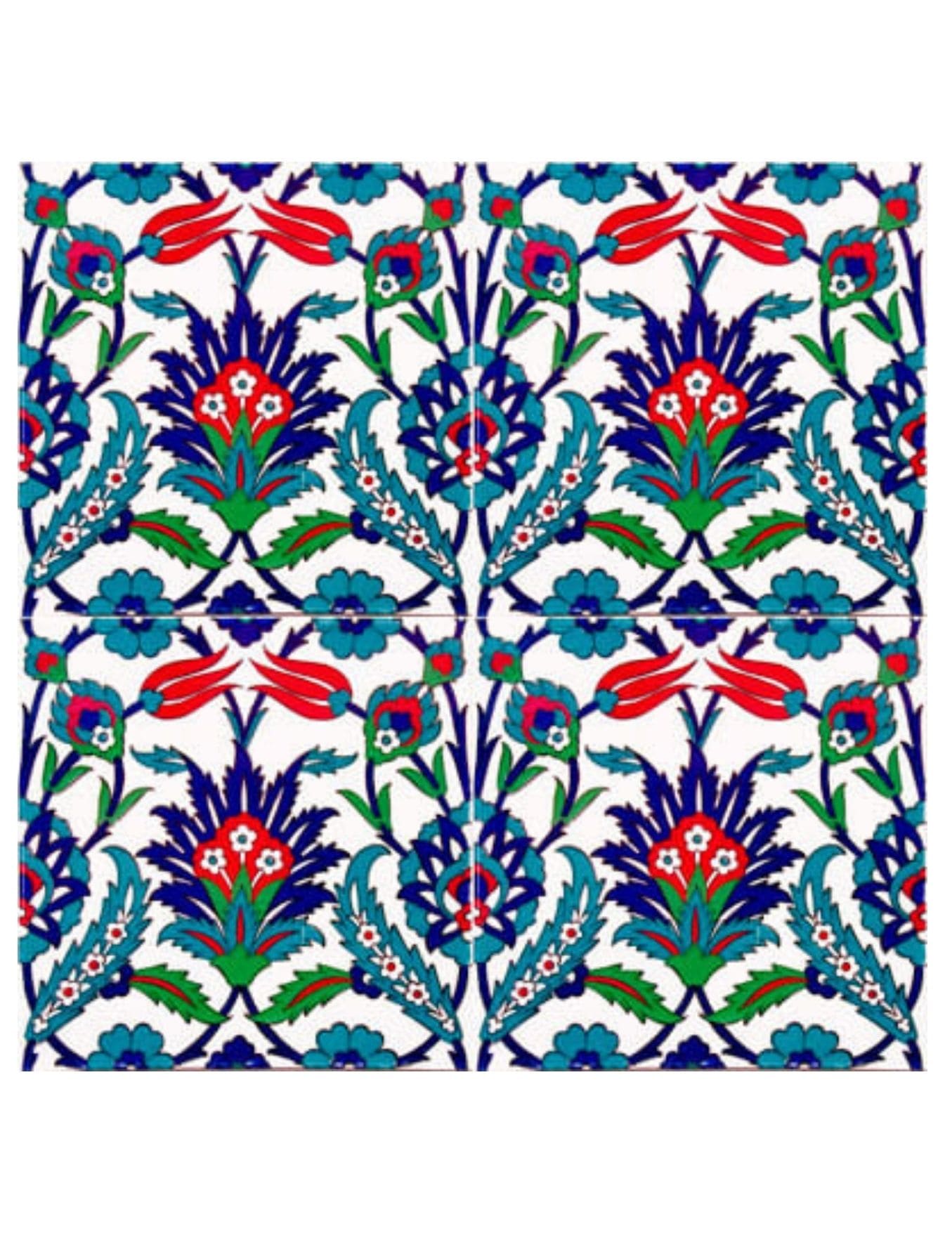 Cami Çinileri 20x20 - 20, Cami Seramikleri, Kütahya Cami Çinileri