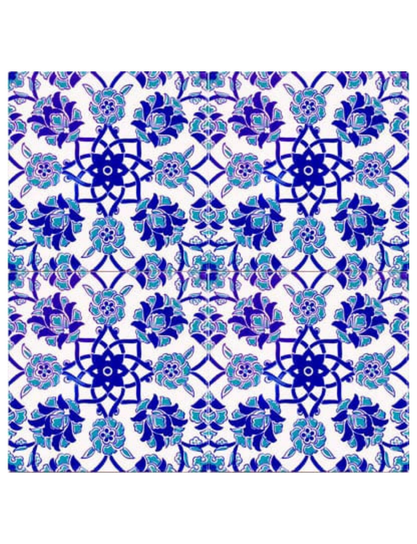 Cami Çinileri 20x20 - 21, Cami Karoları, Cami Çini Modelleri Fiyatları, Kütahya Cami Çinileri
