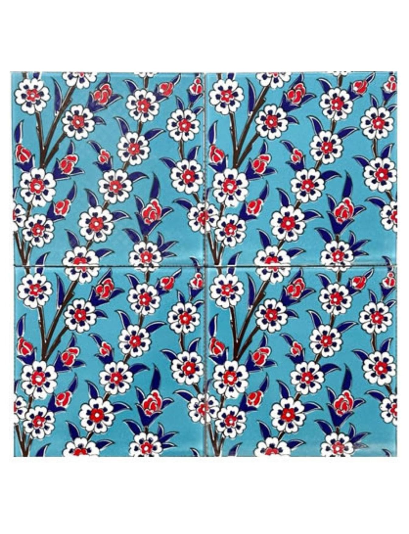 Cami Çinileri 20x20 - 26, Cami Duvar Çinileri, Kütahya Cami Çinileri