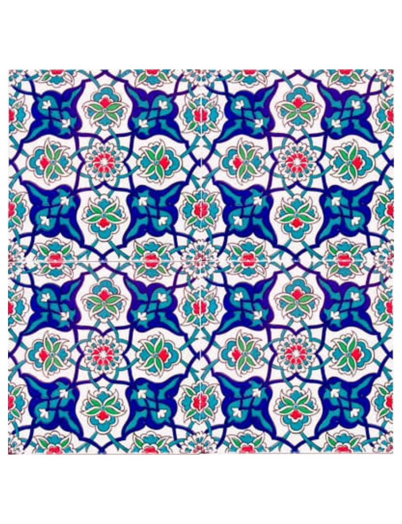 Cami Çinileri 20x20 - 28, Cami Çini Modelleri, Kütahya Cami Çinileri