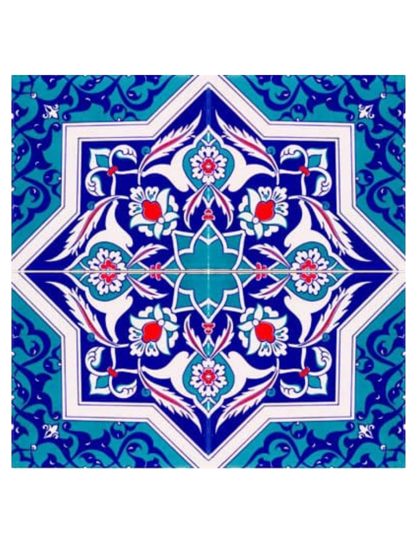 Cami Çinileri 20x20 - 39, Cami Çini Seramik, Kütahya Cami Çinileri