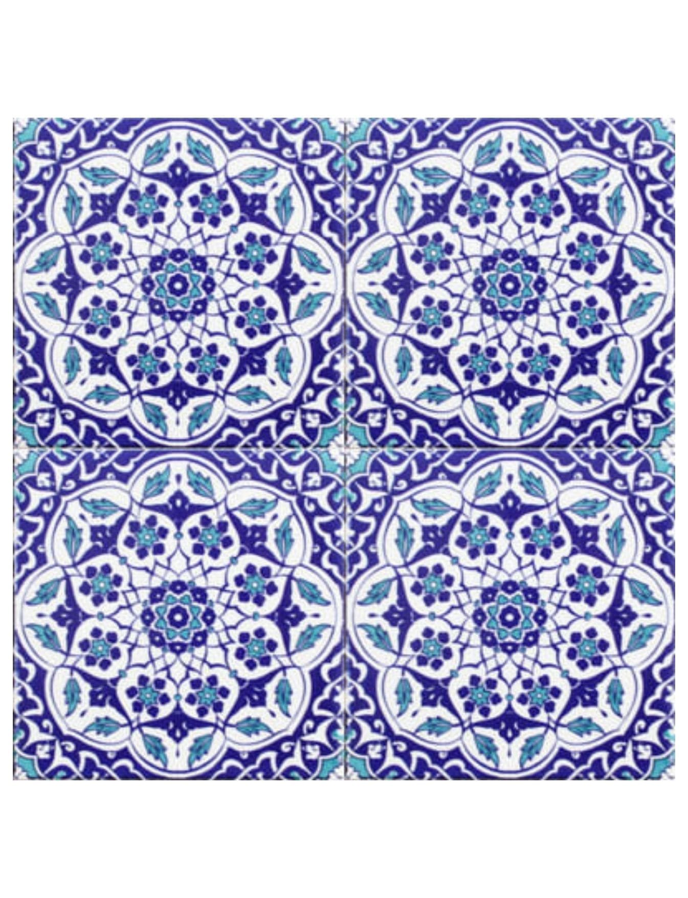 Cami Çinileri 20x20 - 55, Çini Karo Modelleri, cami çini karoları, Kütahya Cami Çinileri