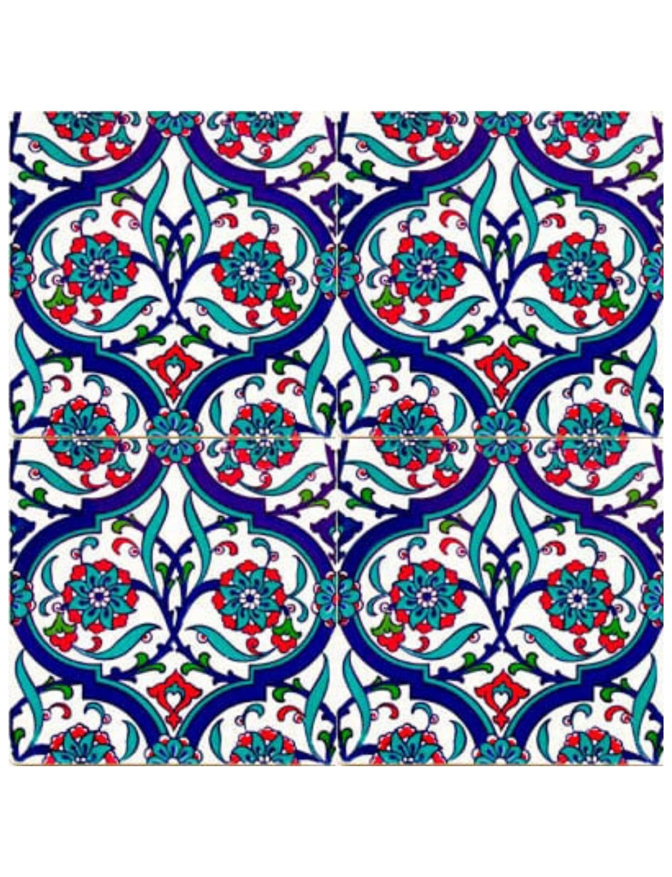 Cami Çinileri 20x20 - 09, Cami Çinisi, Kütahya Cami Çinileri,