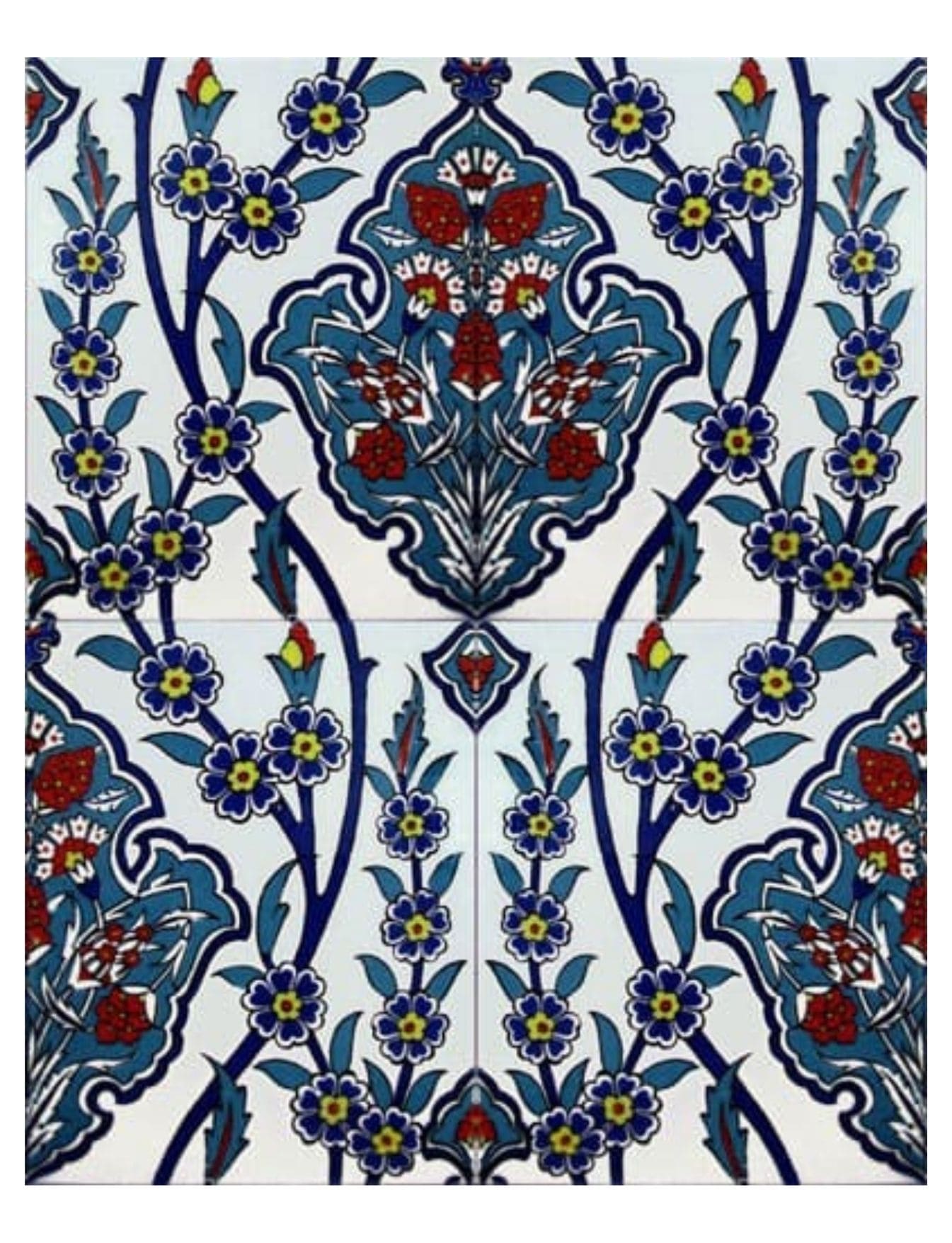 Cami Çinileri 20x25 - 09, Cami çinisi modelleri, Cami çini ustası, Cami mihrap çinileri,