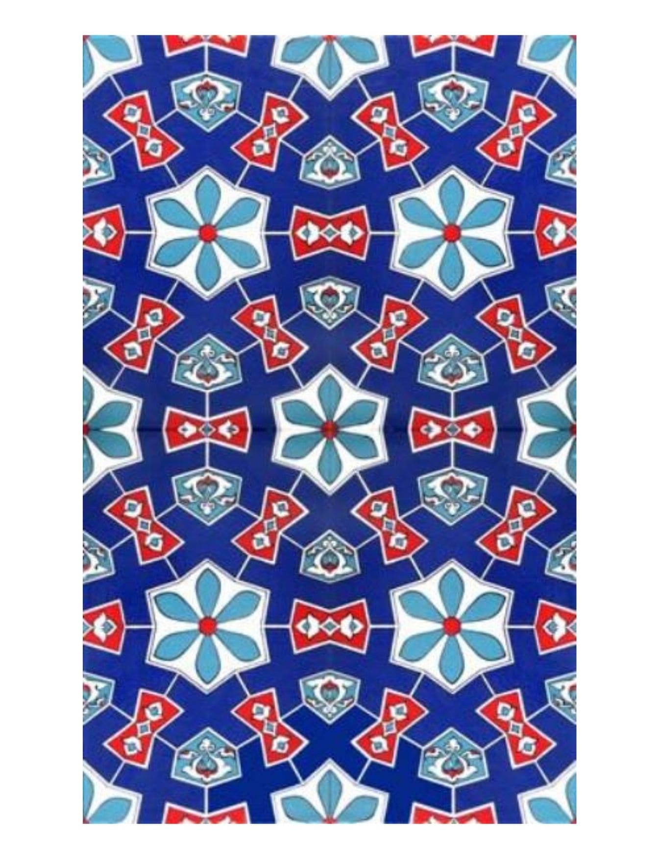 Cami Çinileri 25x40 - 08, Cami çinisi süsleri, Cami çini seramik, Cami çini karo
