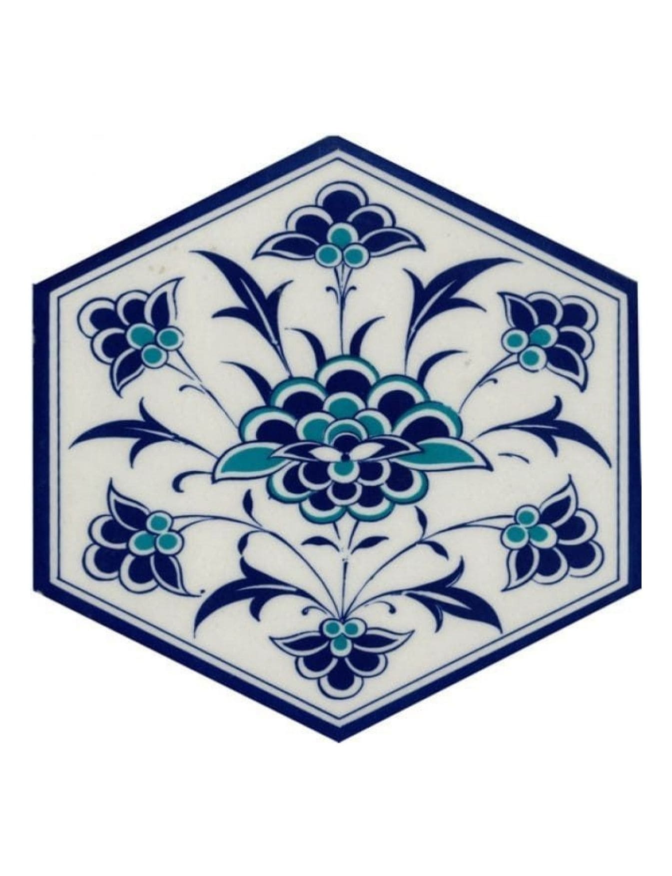 Cami Seramik Altıgen - 07, Cami Fayansları, Kütahya Cami Çinileri