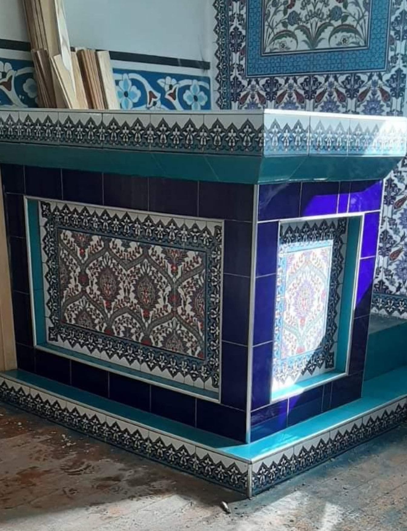 Çini Kürsü - 16, İznik Çini Kürsü, Kütahya Cami Çinileri,