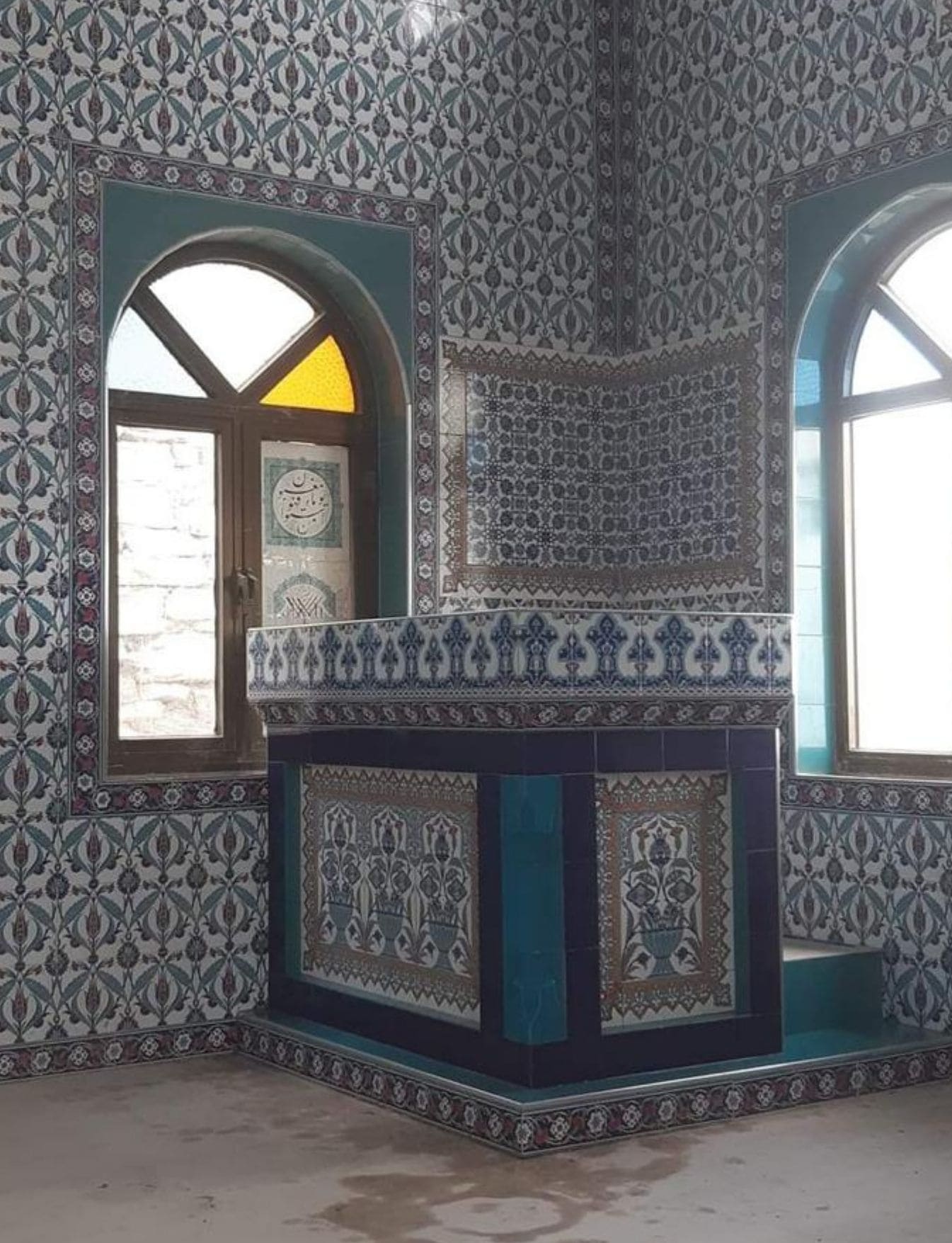 Çini Kürsü - 17, İznik Çinili Kürsü, Kütahya Cami Çinileri,
