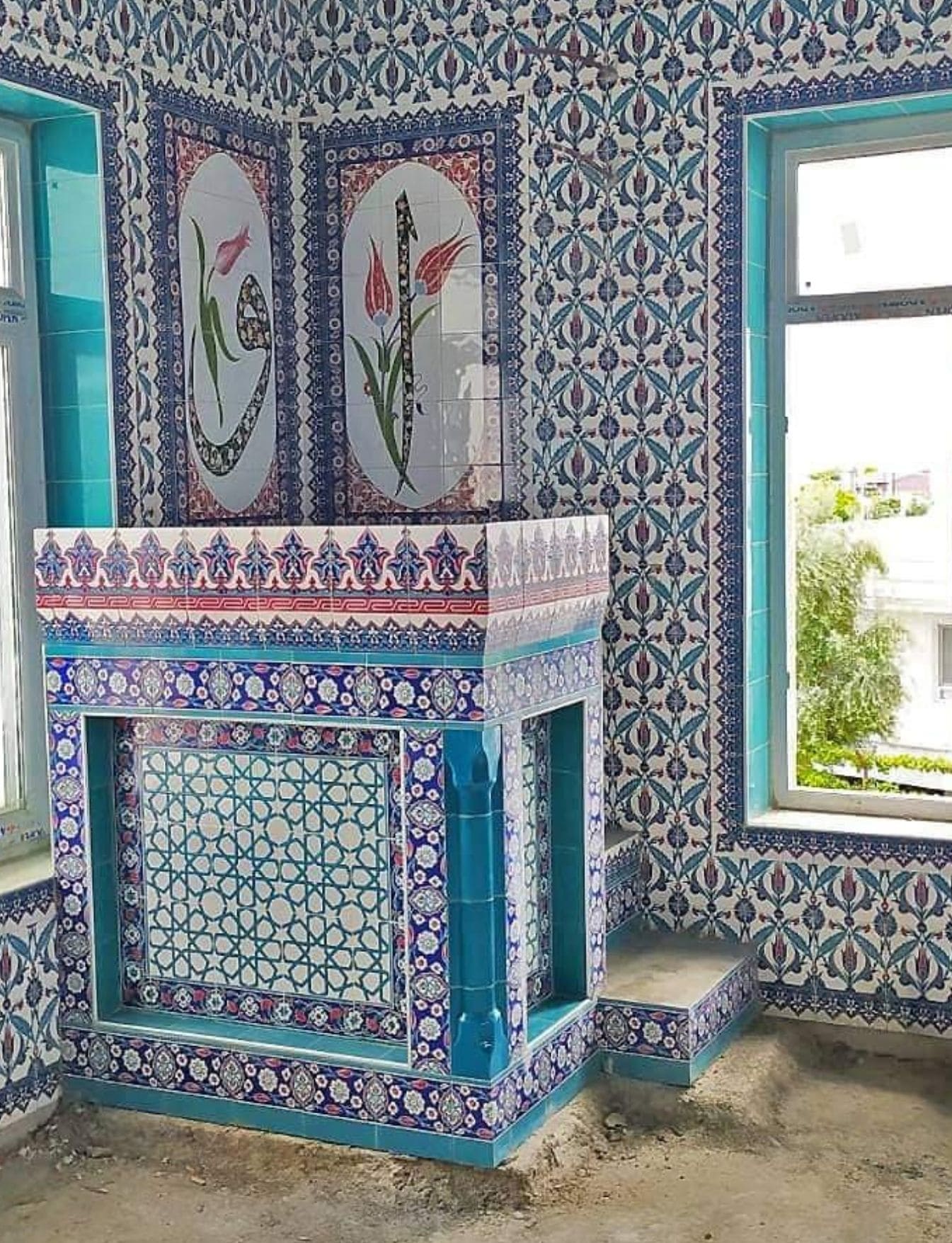 Çini Kürsü - 18, Çini Vaiz Kürsüsü, Kütahya Cami Çinileri,