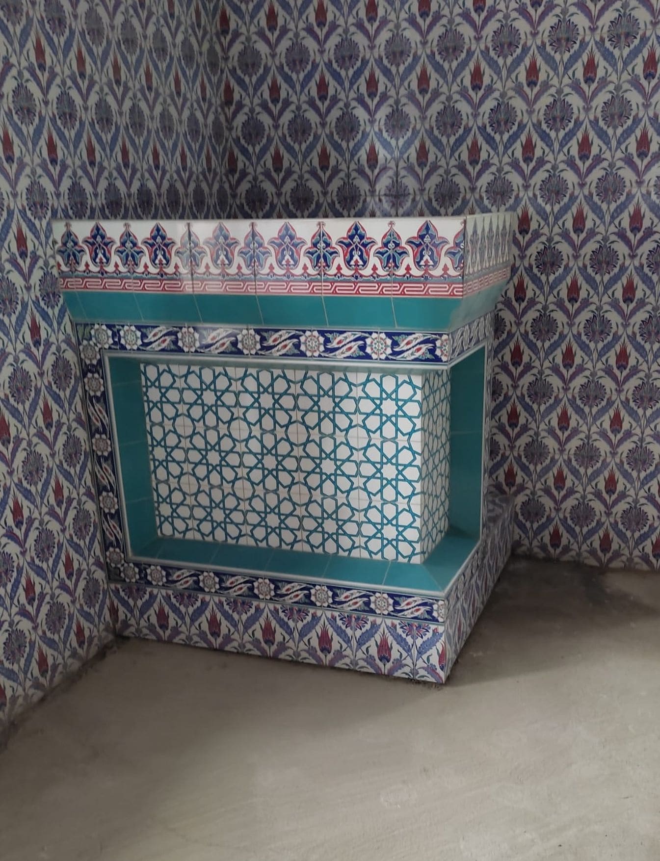Çini Kürsü - 33, Cami Kürsü Modelleri, Cami Vaiz Kürsüsü, Kütahya Cami Çinileri,