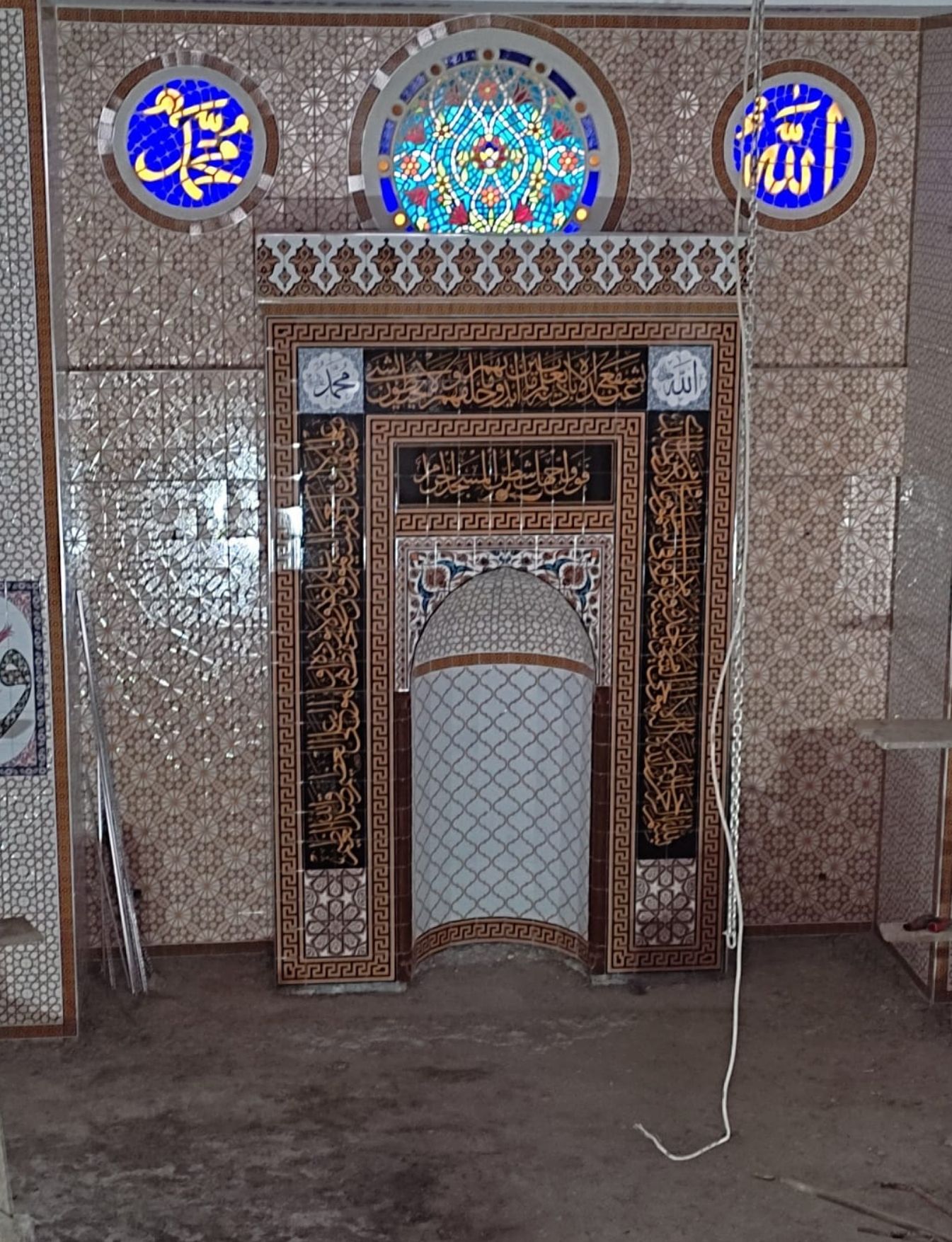 Cami Mihrapları - 043, Cami Ahşap Mihrap Çini Fiyatları, Kütahya Cami Çinileri