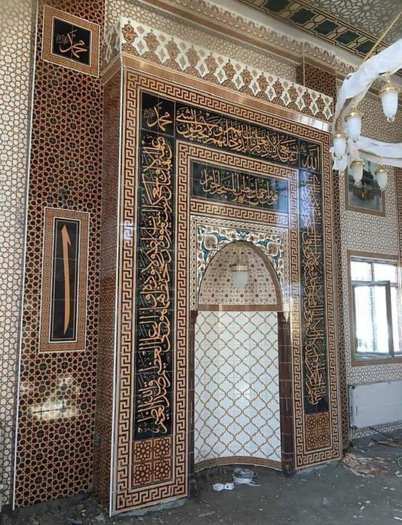 Cami Mihrapları - 063, Cami Çinileri Mihrap, Cami Çini İşleri, Kütahya Cami Çinileri