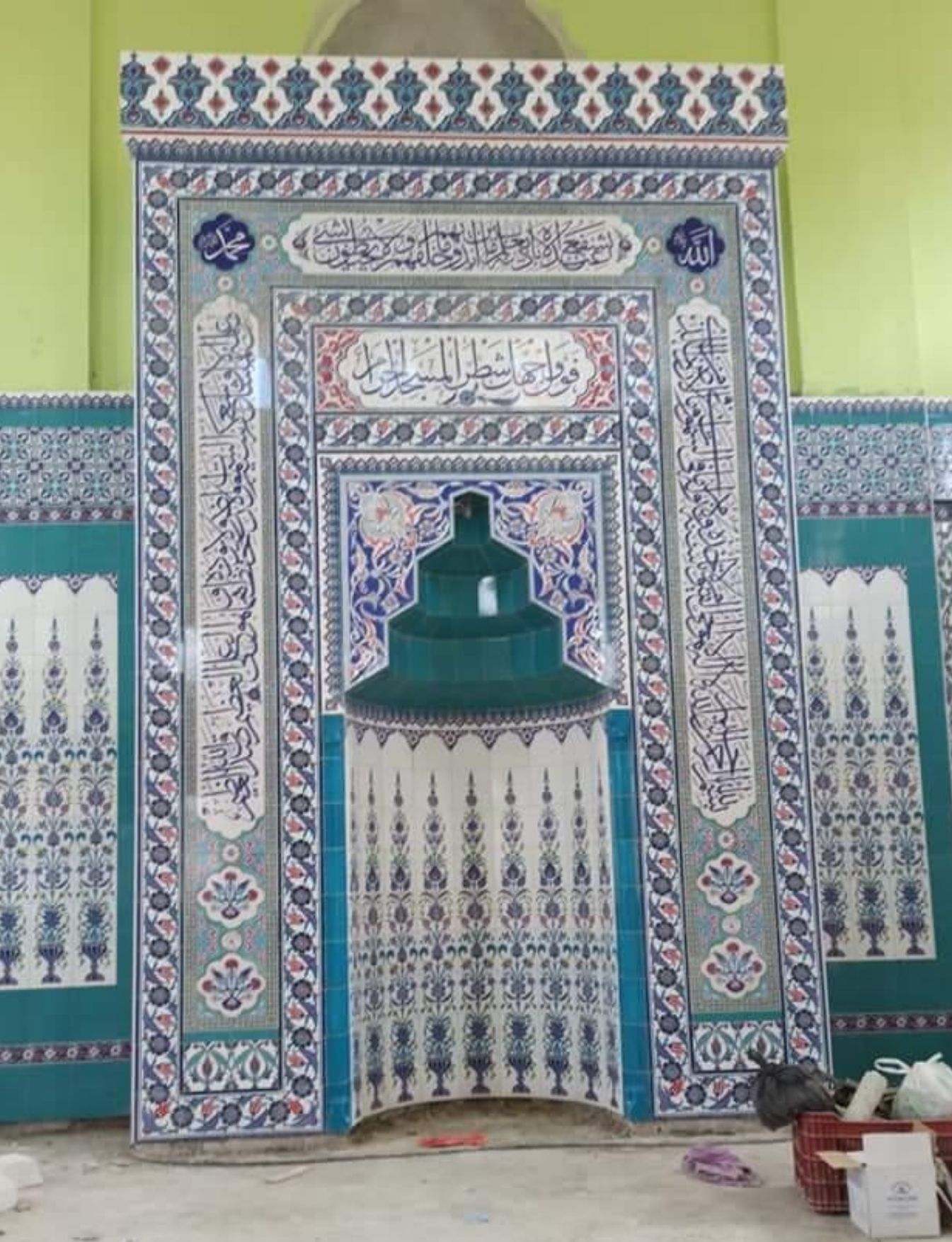 Cami Mihrapları - 065, İznik Çini Mihrap, Kütahya Cami Çinileri