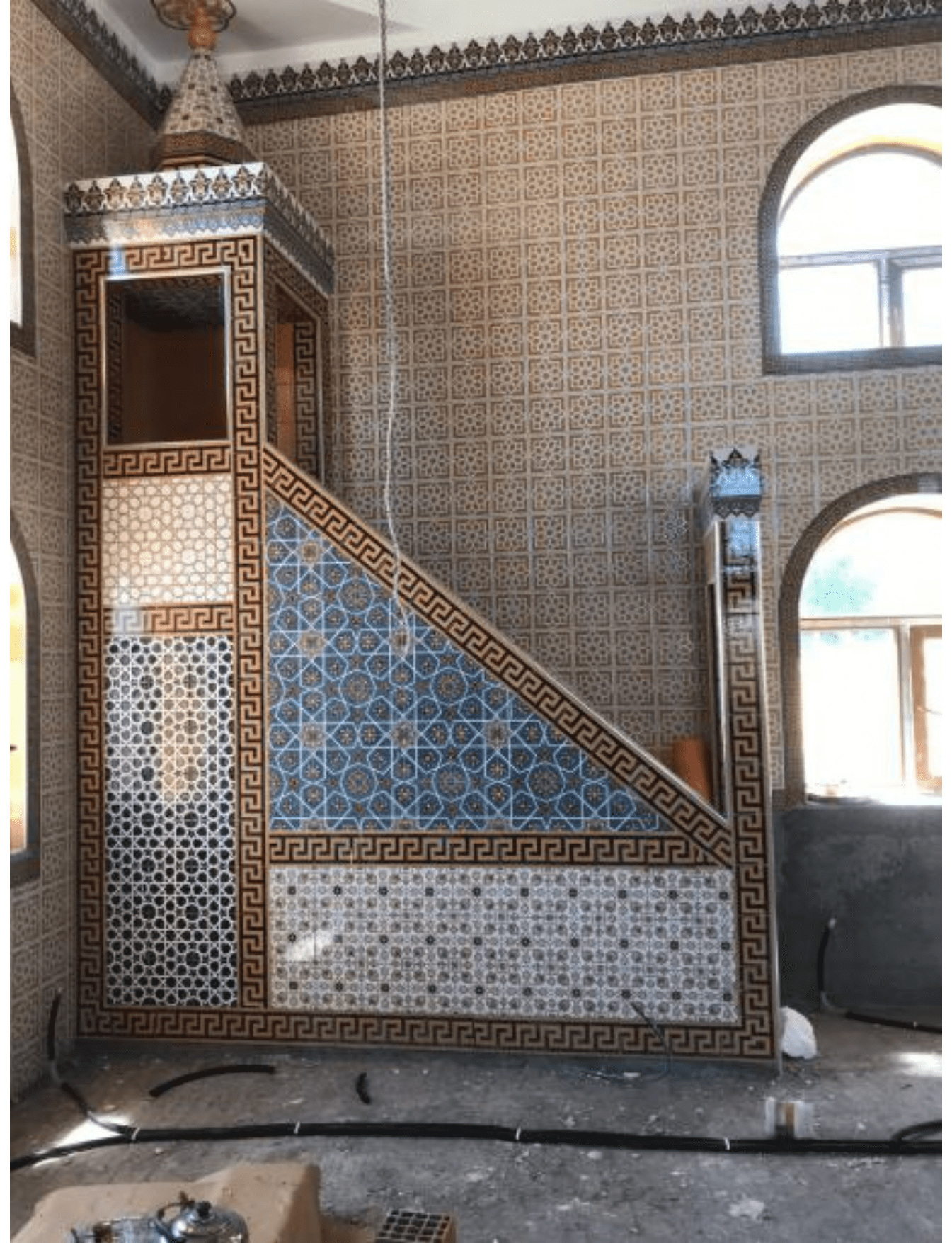 Cami Minberleri - 17, Minber Çini Seramik Modelleri, Kütahya Cami Çinileri