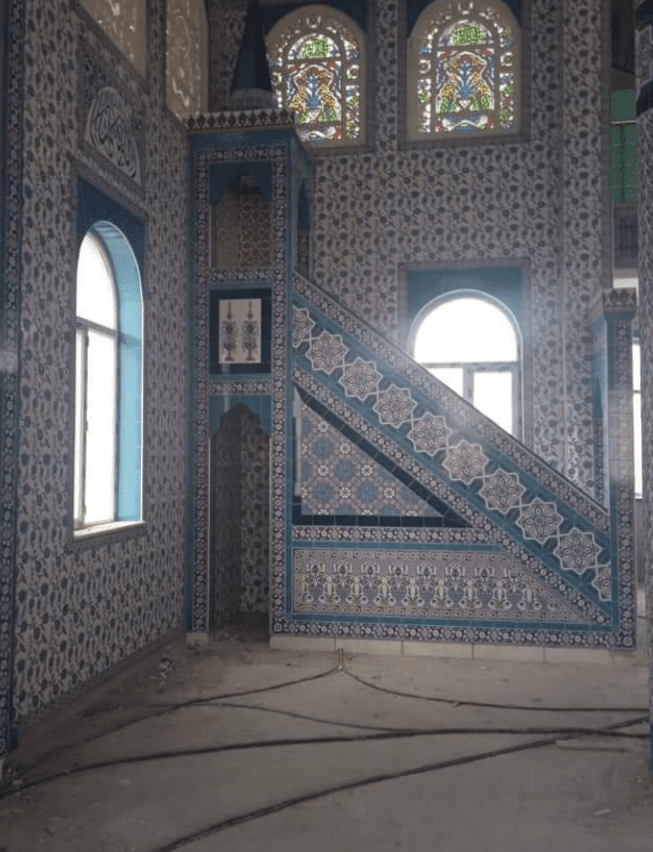 Cami Minberleri - 28, Minber Tekli Çini, Kütahya Cami Çinileri