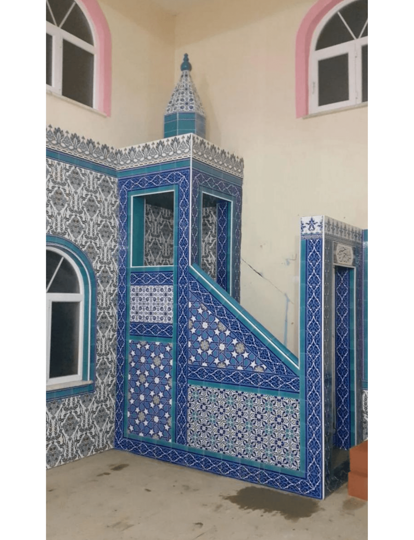 Cami Minberleri - 43, Cami Minber Çini Modelleri, Kütahya Cami Çinileri