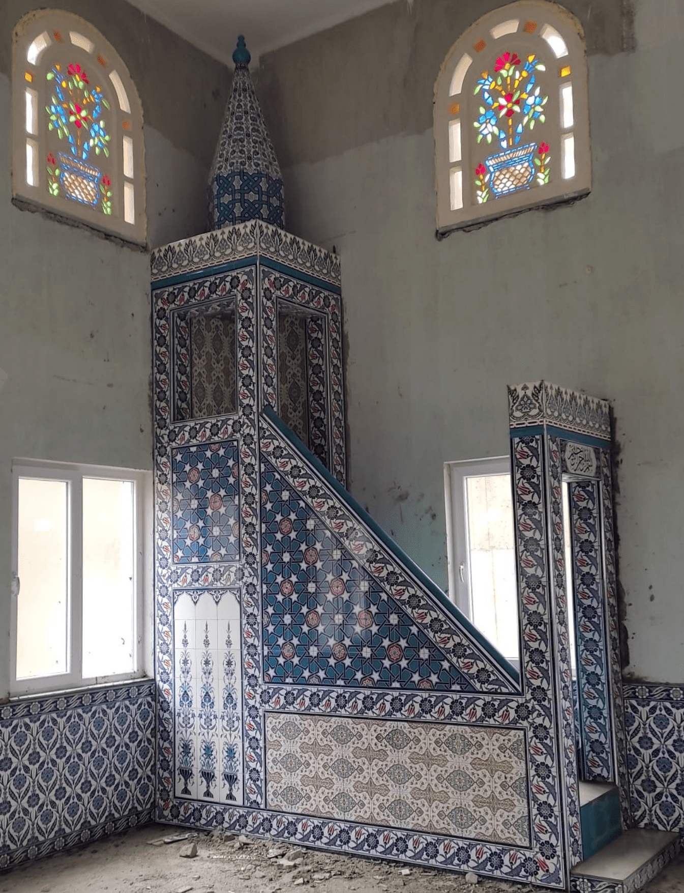 Cami Minberleri - 58, Cami Hutbe Modelleri, Kütahya Cami Çinileri