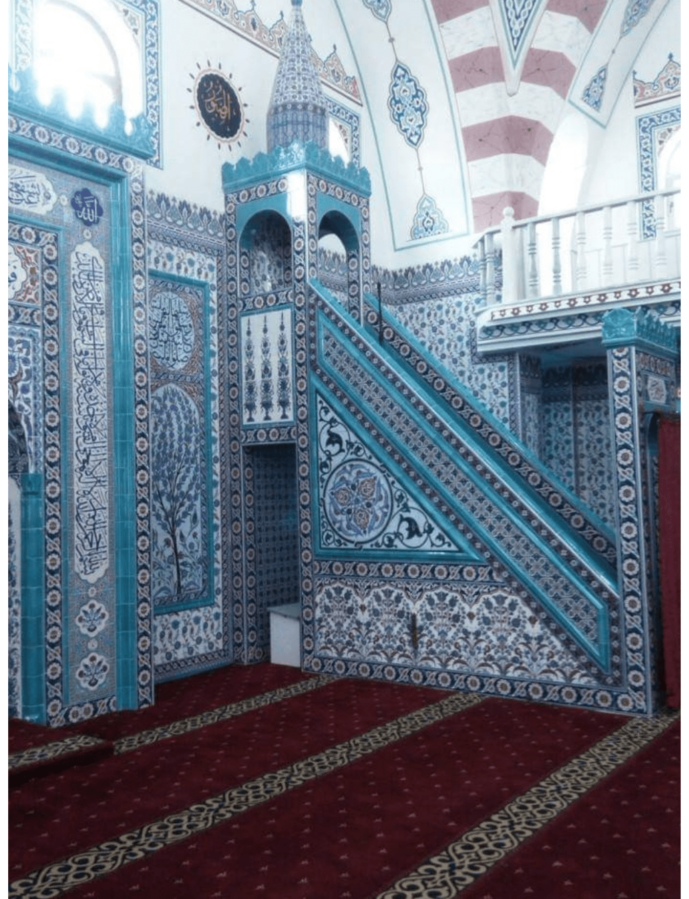 Cami Minberleri - 63, Çini Desenli Minber, Kütahya Cami Çinileri,