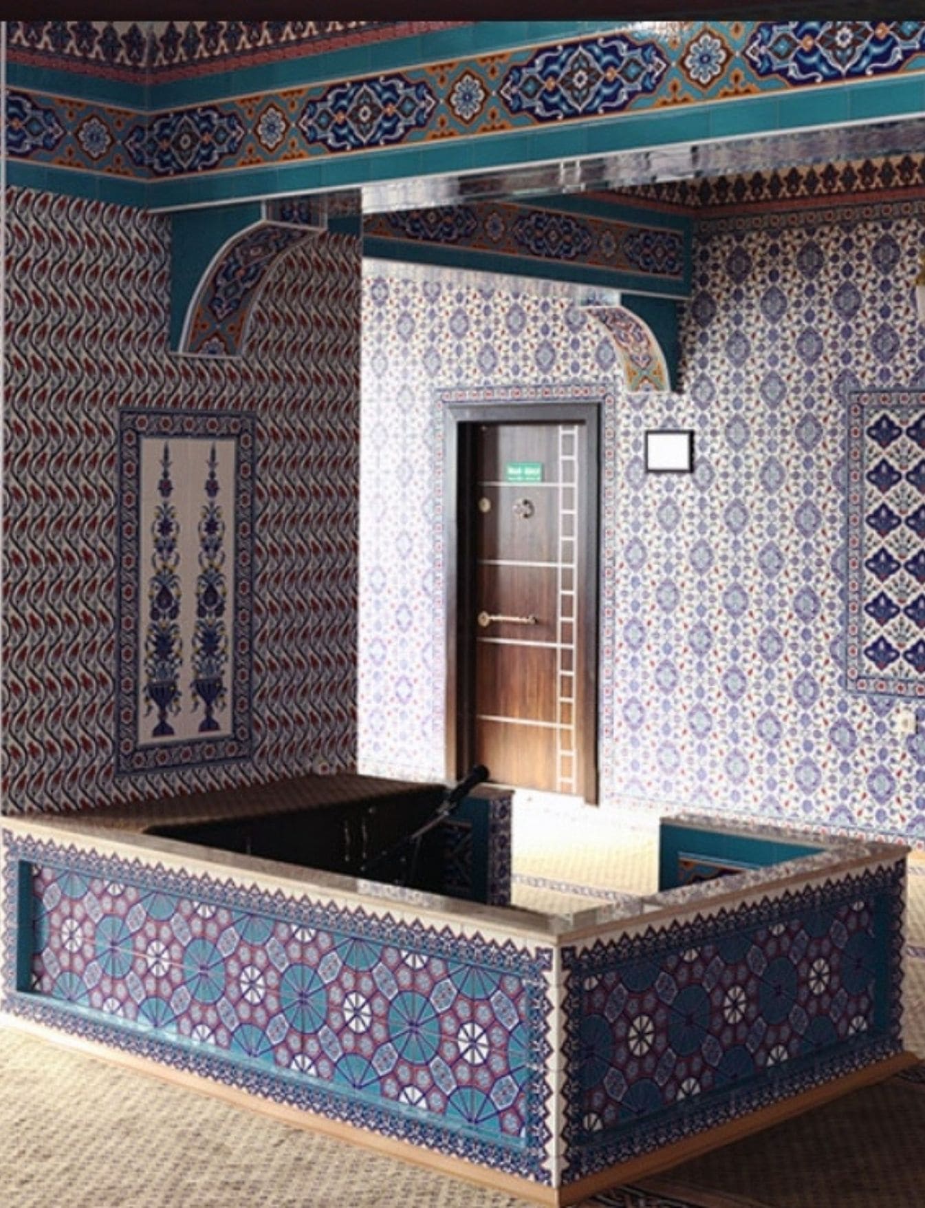 Çini Müezzinlik - 16, Cami Müezzin Mahfili Modelleri, Kütahya Cami Çinileri,